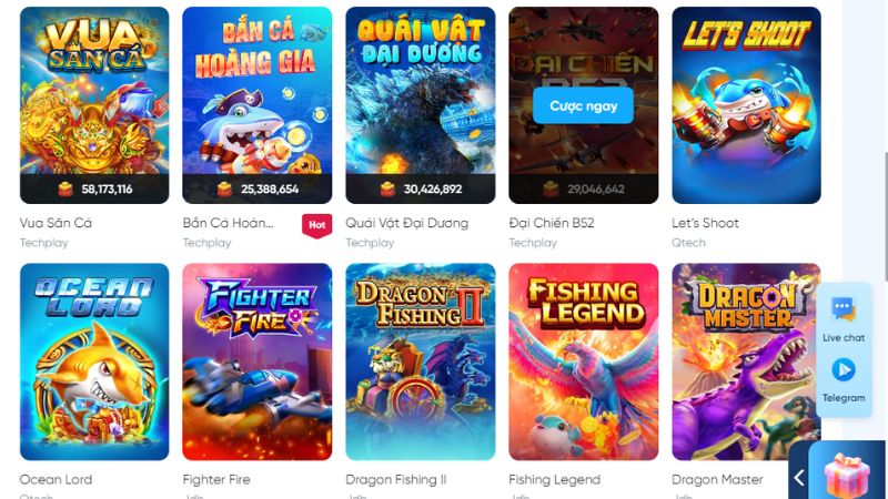 Kho game hot có mặt tại nhà cái đẳng cấp