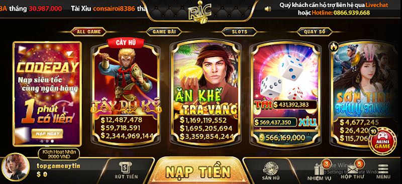 Những tựa game cực hot đang được RicWin cung cấp